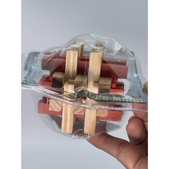 Brain Teaser Casse-Tete Wooden 3D Puzzle - New - Picture 2 of 5